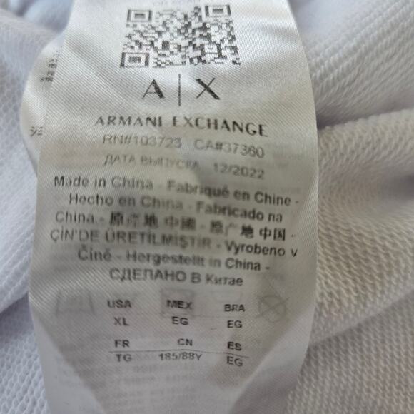 Armani Exchange Jersey Cotton Drawstring Sweat Shorts Size XL - Picture 8 of 9